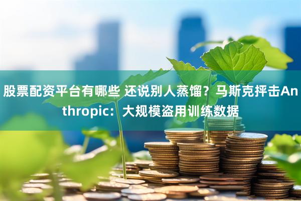 股票配资平台有哪些 还说别人蒸馏？马斯克抨击Anthropic：大规模盗用训练数据