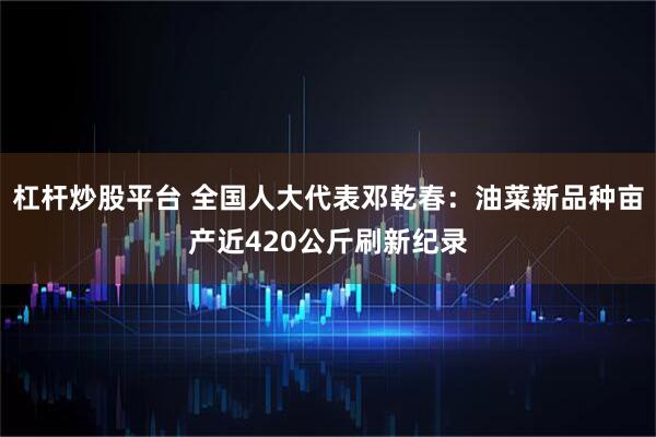 杠杆炒股平台 全国人大代表邓乾春：油菜新品种亩产近420公斤刷新纪录