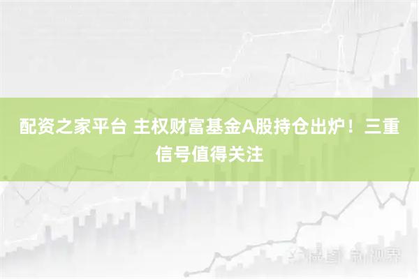 配资之家平台 主权财富基金A股持仓出炉！三重信号值得关注